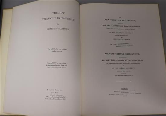 Campbell, Colin and Others - Vitruvius Britannicus, three facsimile volumes (of 4), quarto, cloth, London and New York 1967-1972